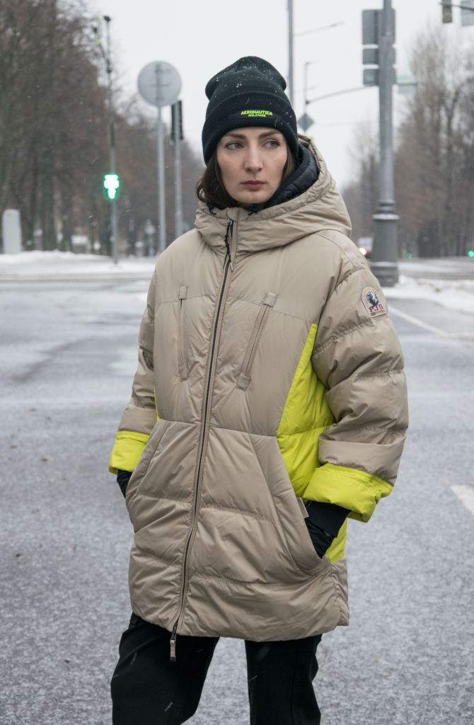 Женская куртка-пуховик PARAJUMPERS SERENITY FW 22-23 tapioca-citronelle