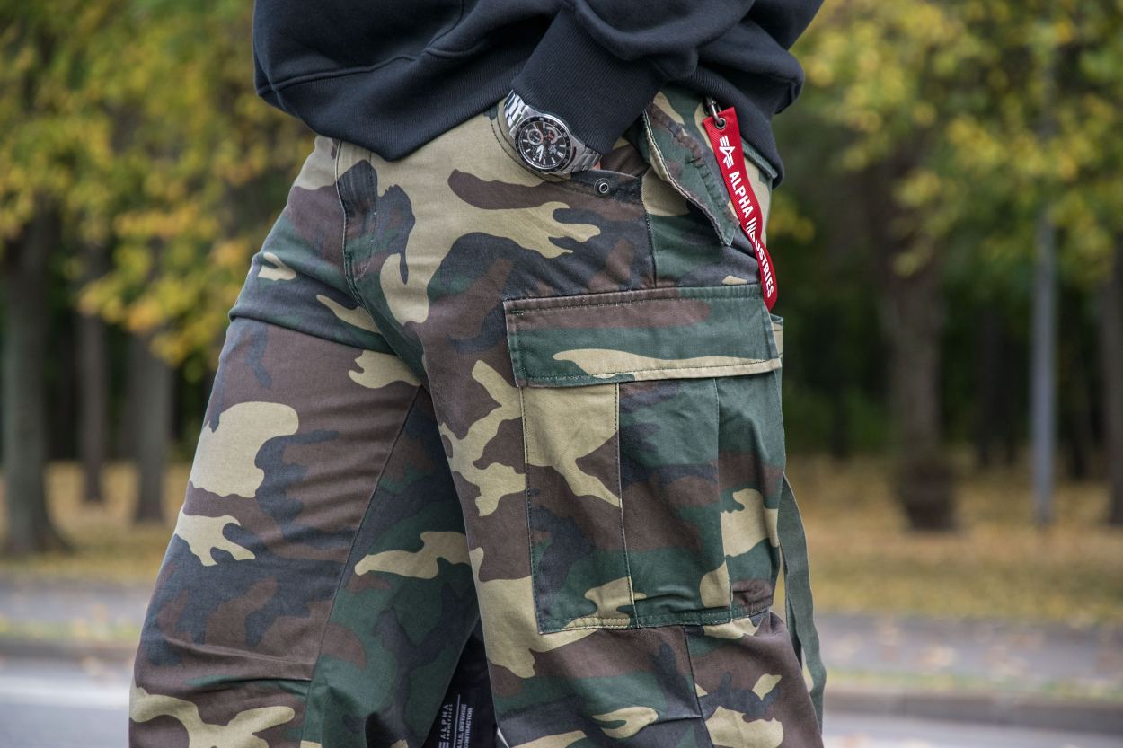 Брюки ALPHA INDUSTRIES M-65 camo woodland