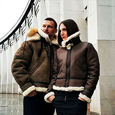 Куртка-пилот COCKPIT B-3 Hooded кожан. brown (Z203615)
