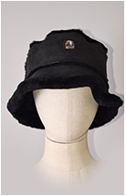 Женская панама PARAJUMPERS SHEARLING BUCKET HAT овчина FW 23/24 black