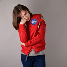 Куртка-бомбер лётная ALPHA INDUSTRIES жен. VF NASA MA-1 speed red