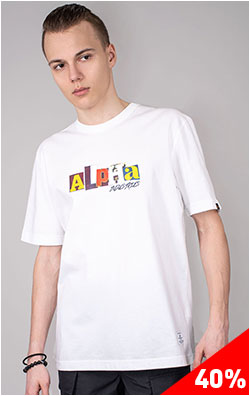 Футболка ALPHA INDUSTRIES ALPHA RANSOM TEE SS 24 white