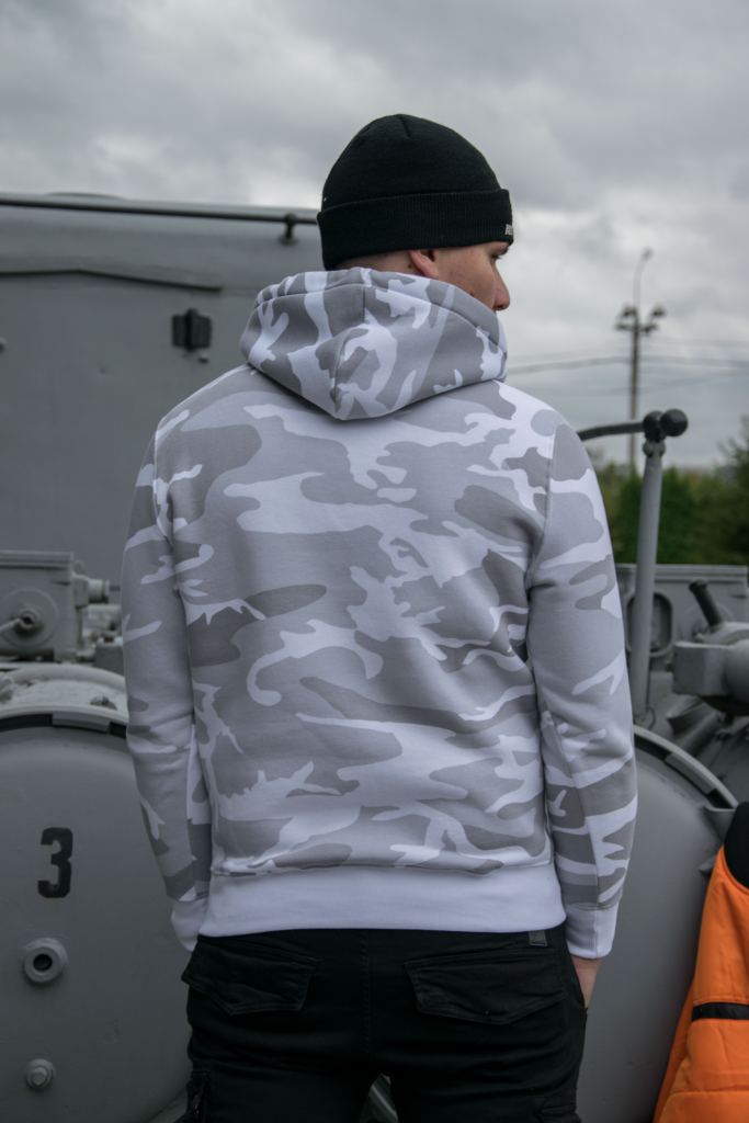 ALPHA INDUSTRIES BASIC HOODY white camo