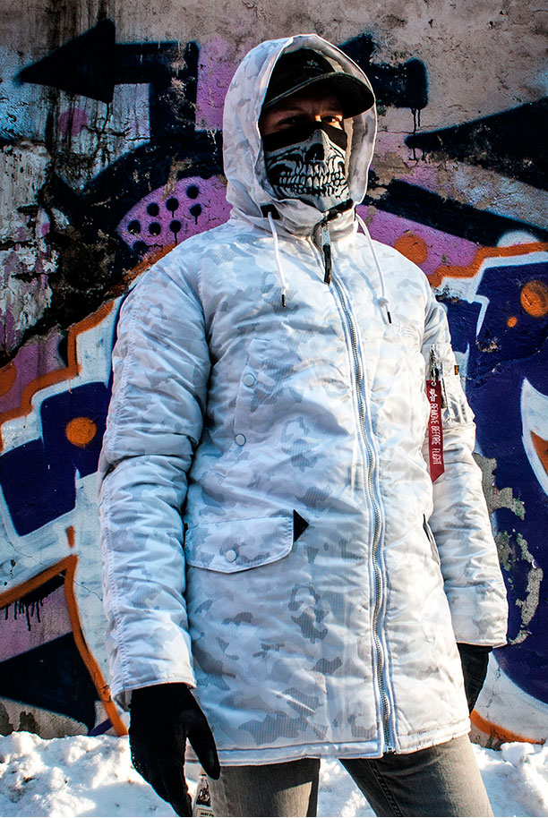 Аляска камуфляжная мужская ALPHA INDUSTRIES PM N-3B CAMO WHITE