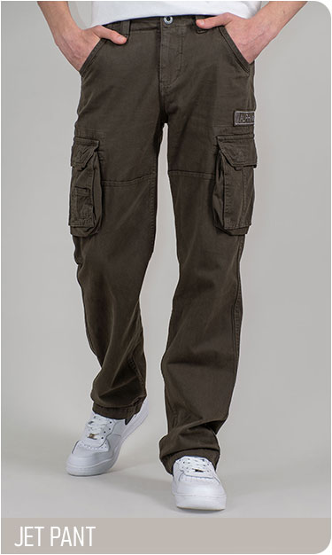 Брюки-карго ALPHA INDUSTRIES JET PANT greyblack (#101212)