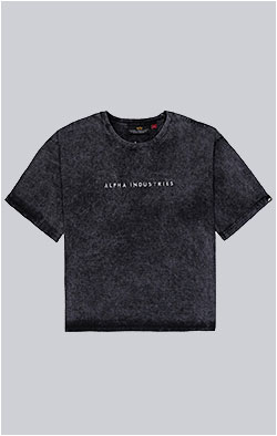 Футболка ALPHA INDUSTRIES ACID LOGO T black