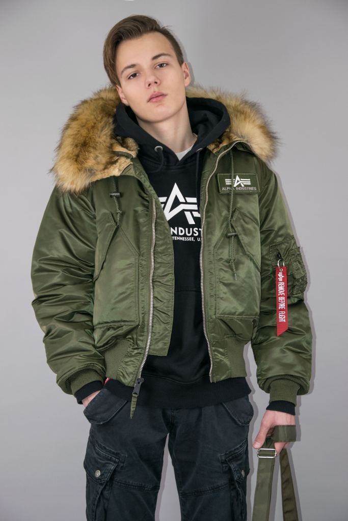 ALPHA INDUSTRIES HOODED CUSTOM 45P dark green ForceAge
