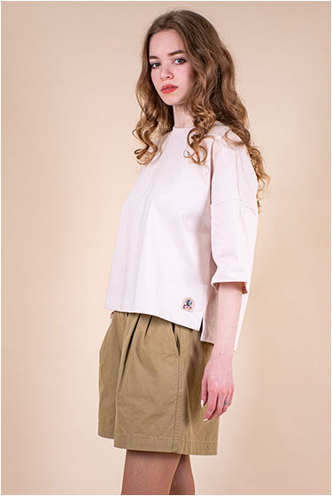 Женская футболка-кроп PARAJUMPERS ROZANNE TEE SS 26 blush white