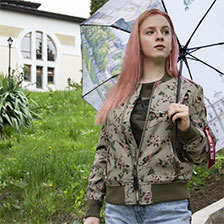 Женская ветровка-бомбер ALPHA INDUSTRIES JACQUARD L-2B floral jacquard 11 900 руб