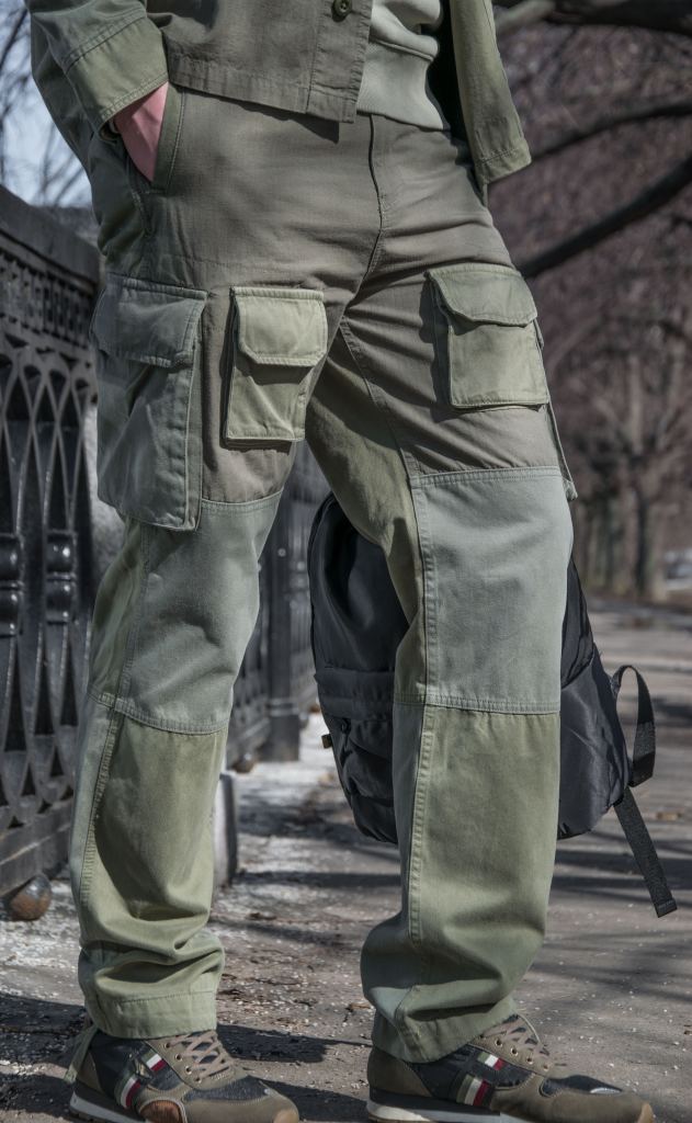 Брюки-карго ALPHA INDUSTRIES MIXED MEDIA CARGO PANT SS23 OG107 green фото 1