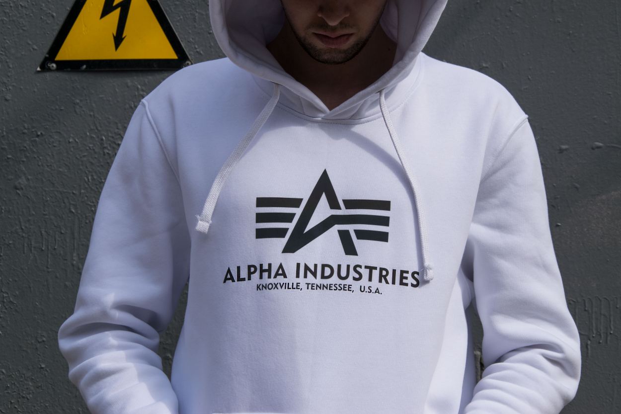 Толстовка ALPHA INDUSTRIES BASIC HOODY RAINBOW REF PRINT white фото 1