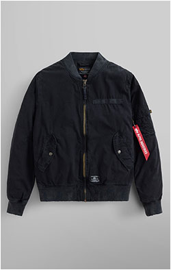 Ветровка ALPHA INDUSTRIES RIP AND REPAIR FLIGHT JACKET L-2B SS 24 m black