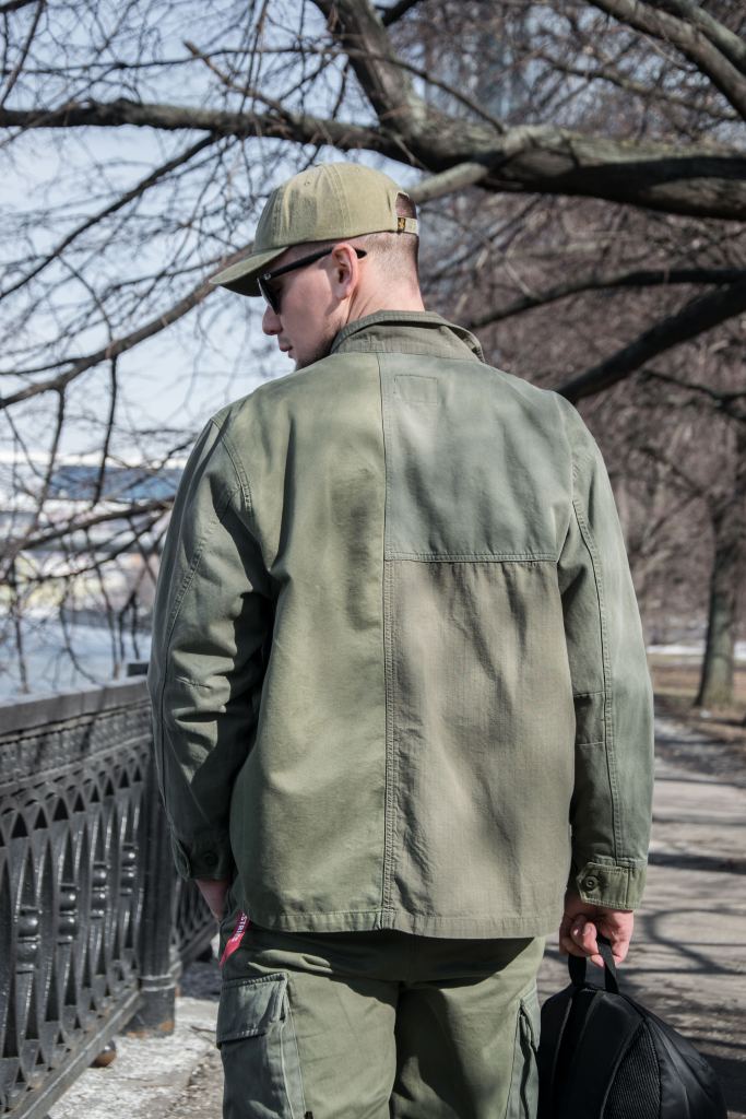 Ветровка ALPHA INDUSTRIES MIXED MEDIA SHIRT JACKET SS23 OG107 green фото 3