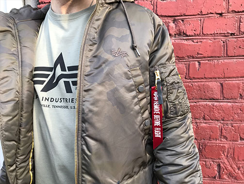 Аляска мужская камуфляжная ALPHA INDUSTRIES PM N-3BDARK OLIVE CAMO