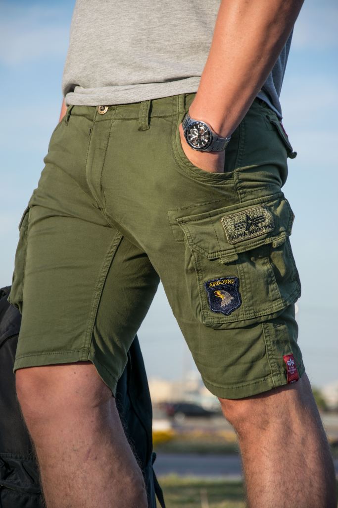 ALPHA olive, SHORT CREW INDUSTRIES в PATCH Интернет-магазине Шорты купить dark