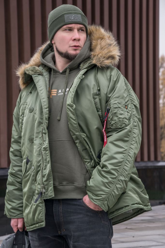 Аляска ALPHA INDUSTRIES CLASSIC N-3B FW 22-23 sage