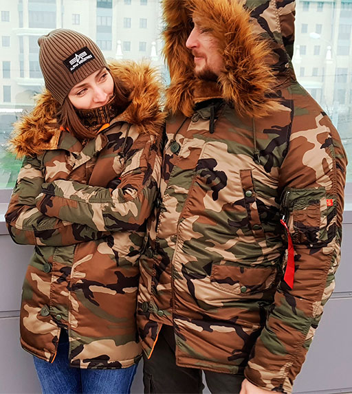 Аляска женская ALPHA INDUSTRIES VF 59 N-3B CAMO WOODLAND 65