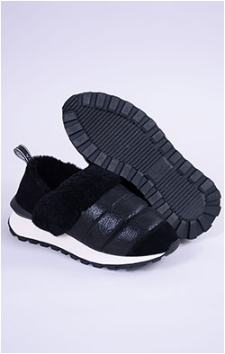 Женские кроссовки VOILE BLANCHE QWARK SLIP FUR WOMAN мех FW 26/27 black 2016210