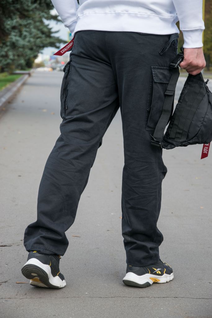 Брюки-карго ALPHA INDUSTRIES M-65 PANT black