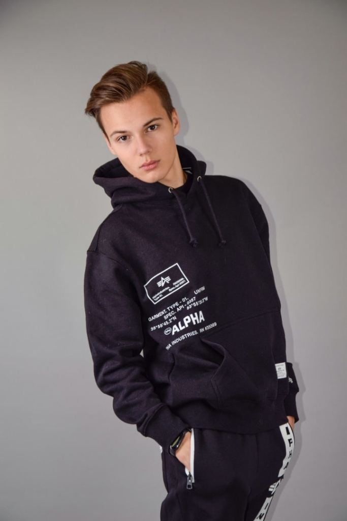 Толстовка ALPHA INDUSTRIES ESSENTIAL SPEC PRINT HOODIE FW 22/23 black фото 2