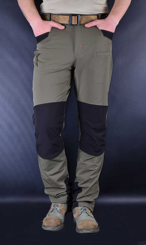 тактическе брюки олива, тактические брюки с накладками, брюки софтшелл