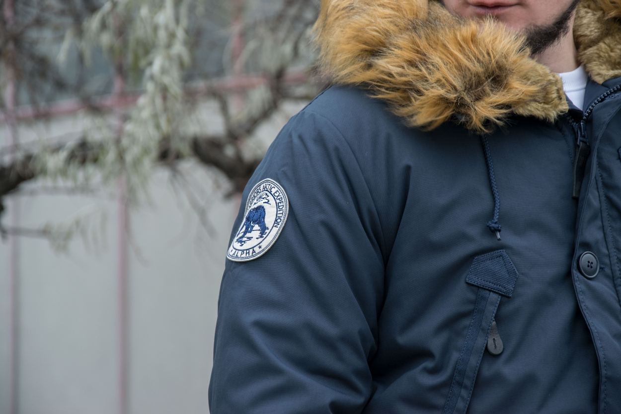 Аляска короткая ALPHA INDUSTRIES POLAR SV replica blue