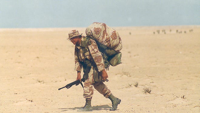 Комплект снаряжения американского военнослужащего в период войны в Персидском заливе