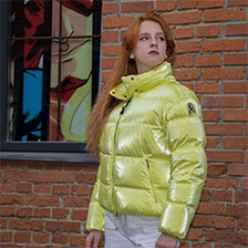 Куртка дутик пуховая PARAJUMPERS жен. PIA FW 20/21 acid green 55 700 руб