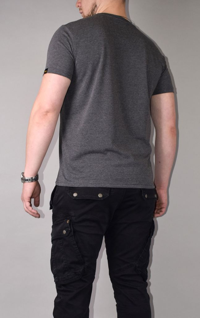 Футболка ALPHA INDUSTRIES BASIC T charcoal heather фото 2