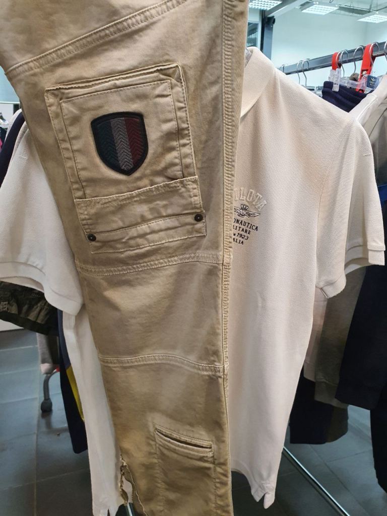 Новые мужские брюки-карго с нашивками Aeronautica Militare SS23