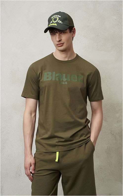 Футболка BLAUER SS 24 olive (HO2142)