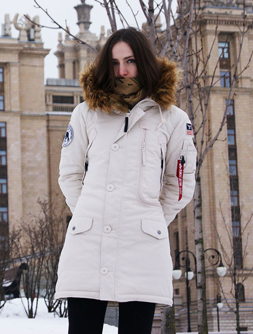 Аляска женская ALPHA INDUSTRIES POLAR WHITE OFF