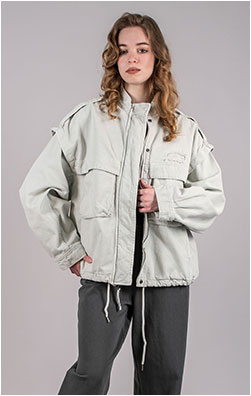 Женская ветровка ALPHA INDUSTRIES OVERSIZED CTN UTILITY JACKET SS 25 m dune white