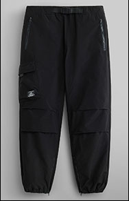 Брюки-карго парашюты ALPHA INDUSTRIES UTILITY JOGGER FW 23/24 утеплённые black