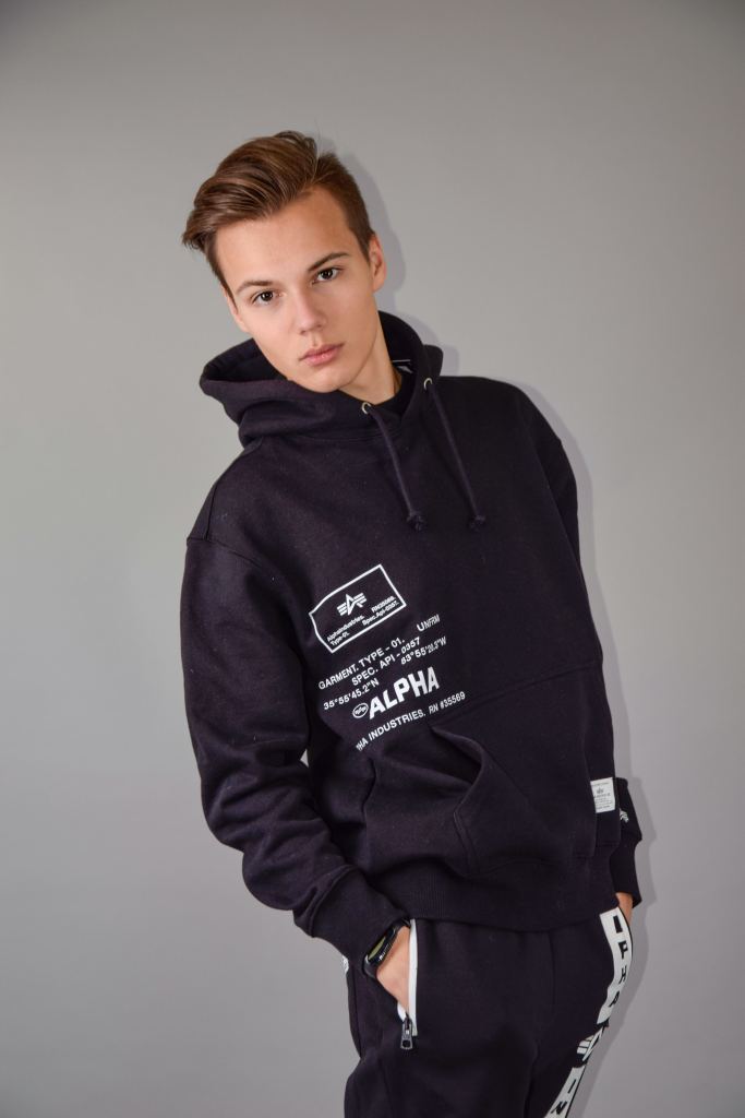 Толстовка ALPHA INDUSTRIES ESSENTIAL SPEC PRINT HOODIE FW22-23 black фото 2