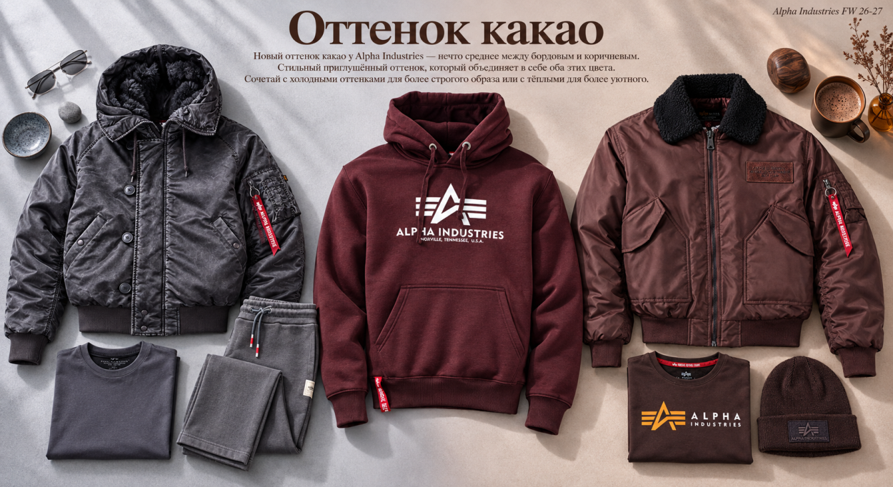 Инфографика по лучшим мужским толстовкам 2026: новый оттенок какао от Альфа Индастриз Инфографика по лучшим мужским толстовкам 2026: новый оттенок какао от Альфа Индастриз