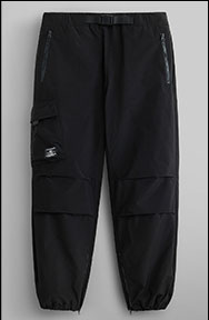 Брюки-карго парашюты ALPHA INDUSTRIES UTILITY JOGGER FW 23/24 утеплённые black