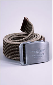 Ремень текстиль/кожа AERONAUTICA MILITARE FW 26/27/IT green musk (CI 0319)