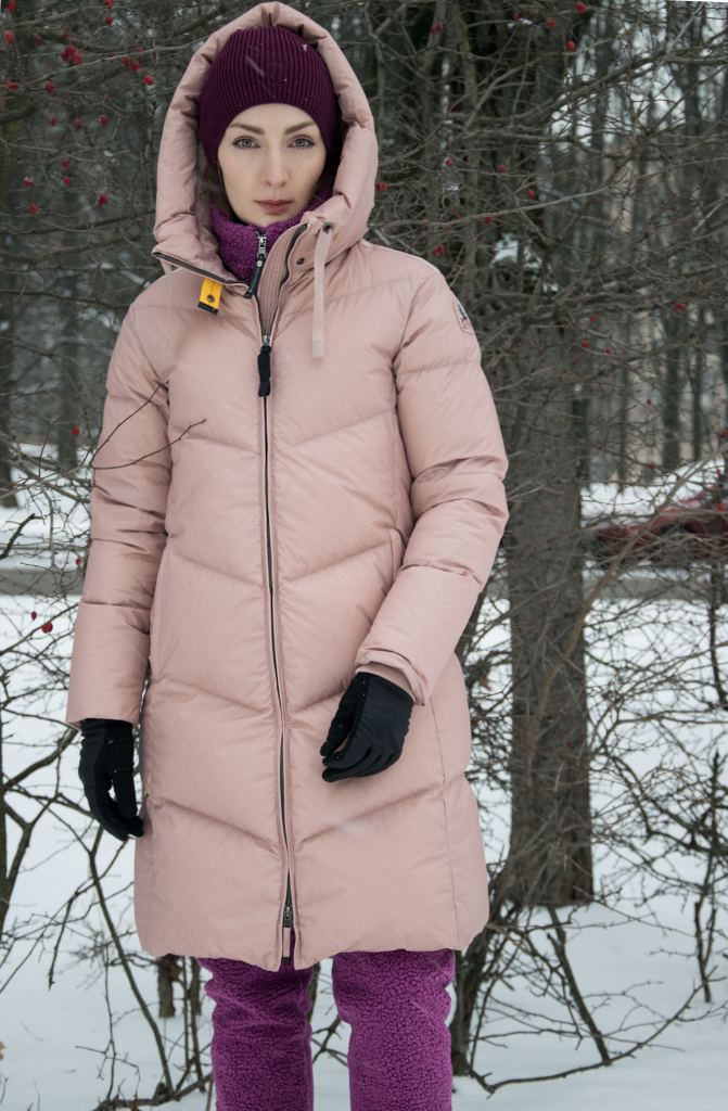 Женское пальто пуховое PARAJUMPERS RINDOU FW 22-23 silver pink