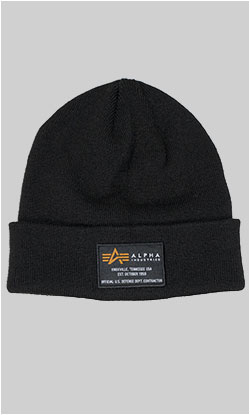 Шапка ALPHA INDUSTRIES CREW BEANIE black