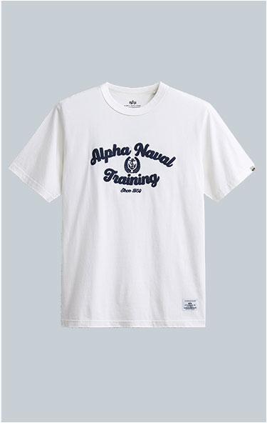 Футболка ALPHA INDUSTRIES ALPHA NAVAL TRAINING TEE SS 24 white