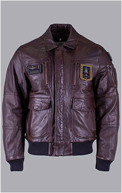 Куртка-пилот AERONAUTICA MILITARE кожа FW 26/27/IT marrone (PN 0846)