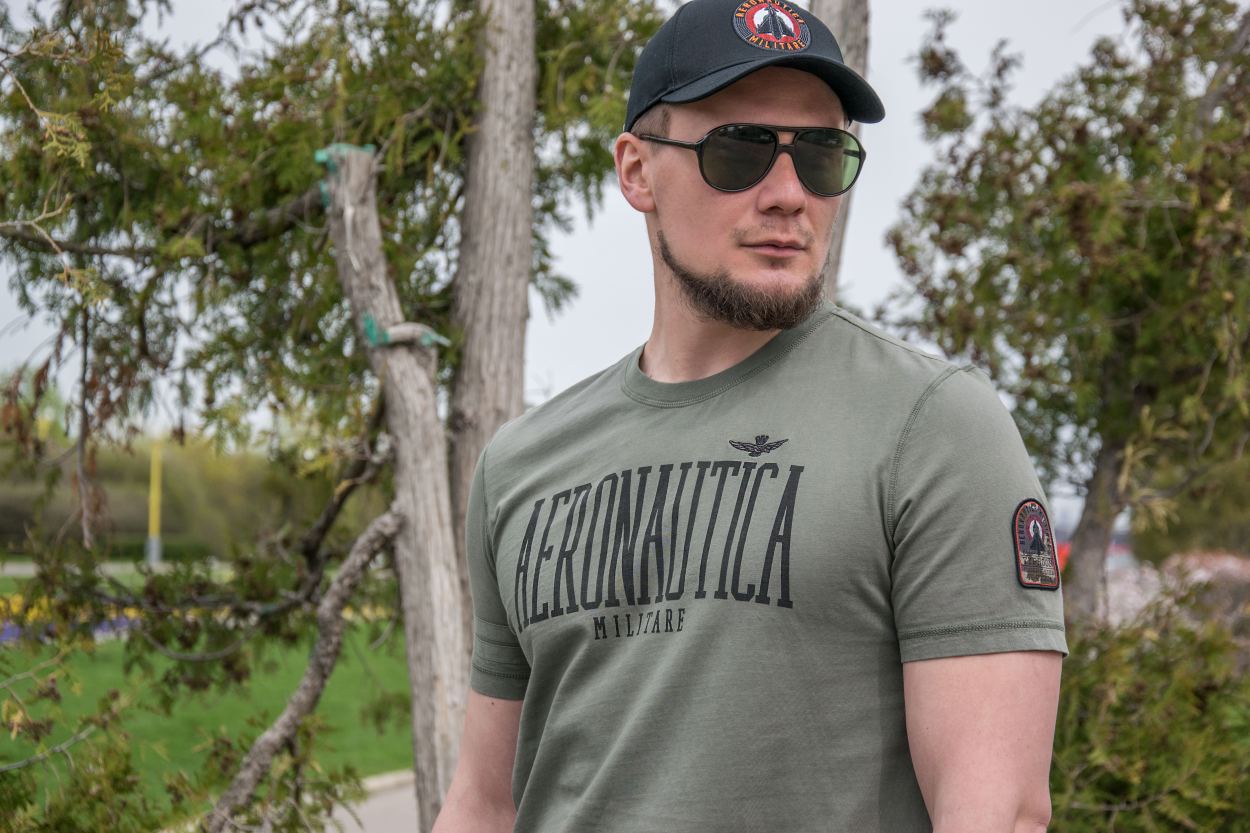 Футболка AERONAUTICA MILITARE SS 22/IN verde militare (TS 1953)