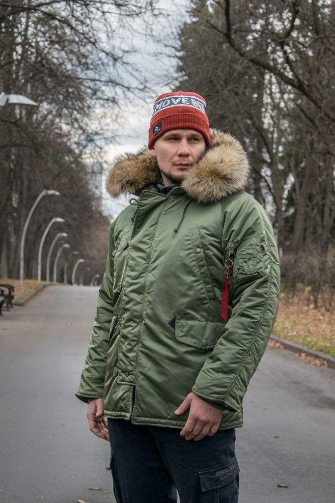 Аляска ALPHA INDUSTRIES CLASSIC N-3B натур. мех sage green