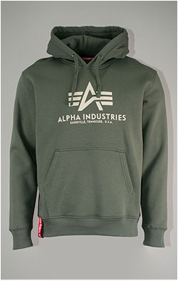 Толстовка ALPHA INDUSTRIES BASIC HOODY vintage green