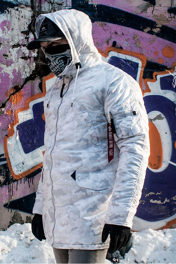 Аляска камуфляжная мужская ALPHA INDUSTRIES PM N-3B CAMO WHITE