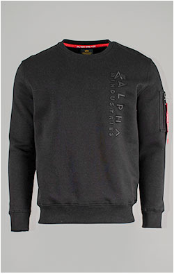 Свитшот ALPHA INDUSTRIES EMB SWEATER black