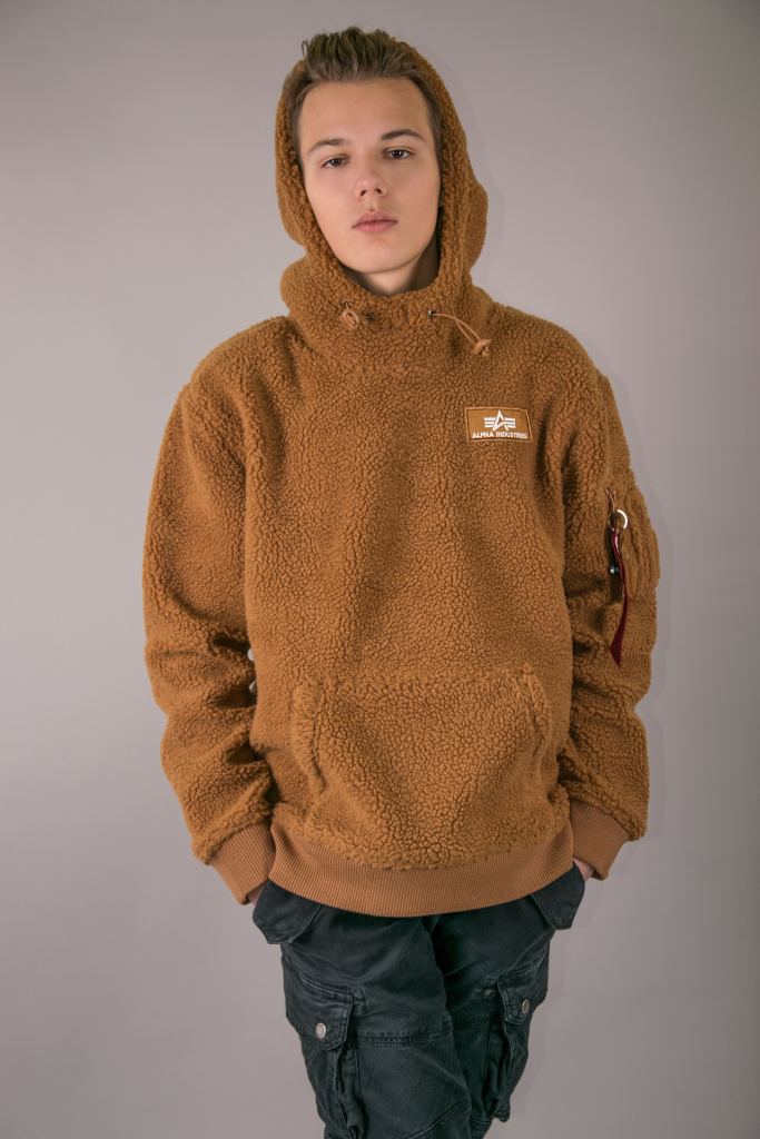 Толстовка ALPHA INDUSTRIES TEDDY HOODY camel фото 3