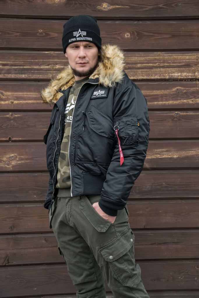 Custom alpha industries bomber top