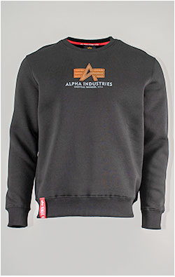 Свитшот ALPHA INDUSTRIES BASIC SWEATER RUBBER black